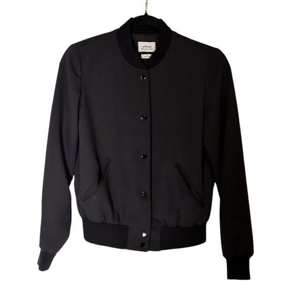 Aritzia Wilfred Poussin Bomber- Minimalist Crepe Bomber- Black-Size XS - Picture 5 of 11